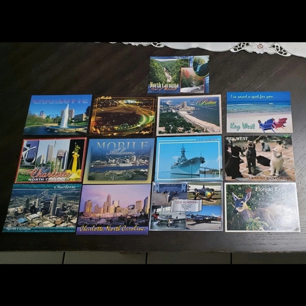 Postcards from the Southeast  States- lot of 13